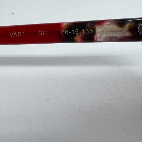 Vera Wang Eyeglasses Frame VAS1 SC 56-15-135 Red Full Rim Flex Hinge H16963 - Picture 5 of 7